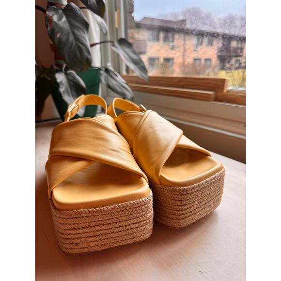 PALOMA BARCELÓ Women's Lea Slingback Platform Wedge Sandals size 38 /US 8 - Picture 2 of 13